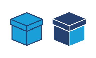 Kutu simgesi vektörü. kutu vektör simgesi, paket, paket