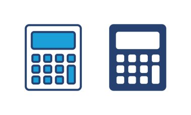 Hesap makinesi ikon vektörü. Hesap makinesi simgesi. hesap makinesi vektörü