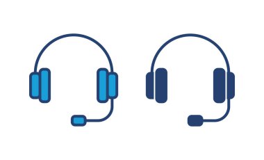 Kulaklık ikonu vektörü. Headvector simgesi simgeleri