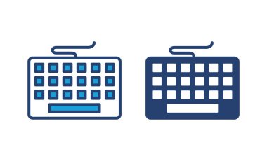 Klavye simgesi vektörü. Klavye vektör sembolü