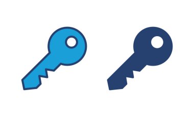 Anahtar simge vektörü. Anahtar vektör simgesi. Anahtar simgesi