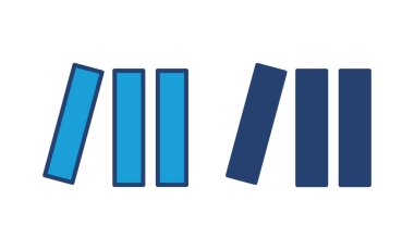 Kütüphane simgesi vektörü. eğitim simgesi vektörü