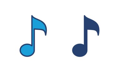 Müzik ikonu vektörü. nota simgesi vektörü