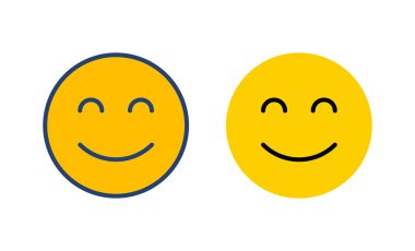 Gülümse ikon vektörü. Gülümseme simgesi. Geri bildirim 