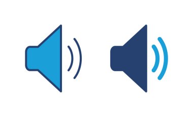 Sözcü simgesi vektörü. Hacim simgesi vektörü. Hoparlör ikon vektörü. ses sembolü