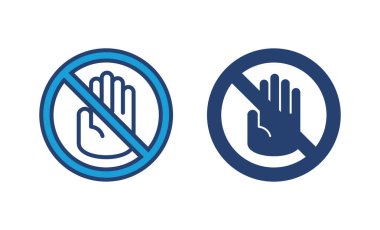 Simge vektörünü durdur. Dur tabelası. el durdurma simgesi vektörü