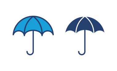 Şemsiye simgesi vektörü. şemsiye işareti simgesi