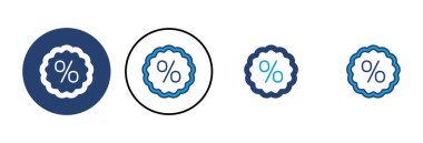 İndirimli simge vektörü. İndirim etiketi simgesi. 