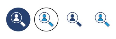 Simge vektörü işe alınıyor. Arama işi boşluk simgesi. İnsan kaynakları konsepti. İşe alım.