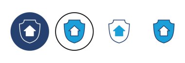 Ev sigortası ikonu vektörü. ev koruma simgesi