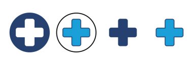 Artı simge vektörü. Artı simge ekle