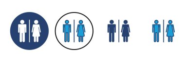 Tuvalet ikonu vektörü. Tuvalet ikon vektörü. Banyo tabelası. wc, tuvalet