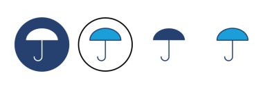 Şemsiye simgesi vektörü. şemsiye işareti simgesi