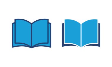 Kitap ikonu vektörü. Kitap simgesi vektörünü aç. Kitap simgesi