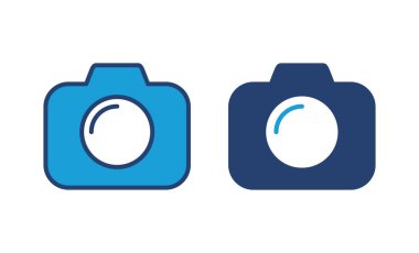 Kamera simgesi vektörü. Fotoğraf makinesi simgesi. kamera fotoğrafçılık simgesi.