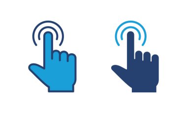 Simge vektörüne elle tıkla. işaret simgesi vektörü. el imleç simgesi vektörü