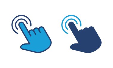 El imleç simgesi. İmleç simgesi vektörü. el imleç simgesi tıklaması