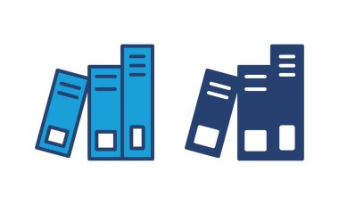 Kütüphane simgesi vektörü. eğitim simgesi vektörü