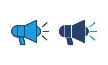 Megafon ikon vektörü. Hoparlör simgesi vektörü.