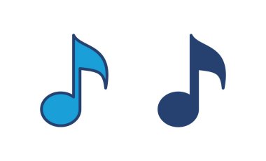 Müzik ikonu vektörü. nota simgesi vektörü