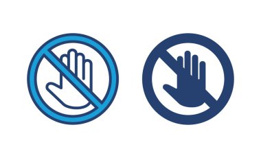 Simge vektörünü durdur. Dur tabelası. el durdurma simgesi vektörü