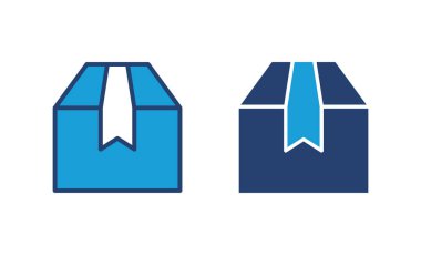 Kutu simgesi vektörü. kutu vektör simgesi, paket, paket