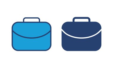 Evrak çantası ikon vektörü. Bavul simgesi. bagaj sembolü.