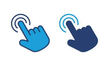 El imleç simgesi. İmleç simgesi vektörü. el imleç simgesi tıklaması