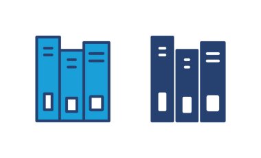 Kütüphane simgesi vektörü. eğitim simgesi vektörü