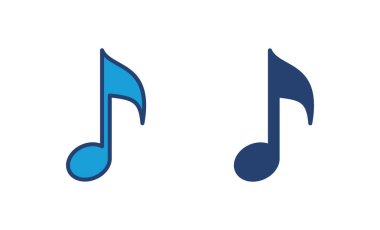 Müzik ikonu vektörü. nota simgesi vektörü