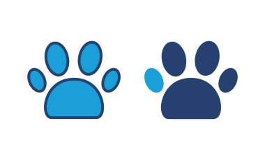 Pençe simgesi vektörü. Pençe izi ikon vektörü. köpek ya da kedi pençesi