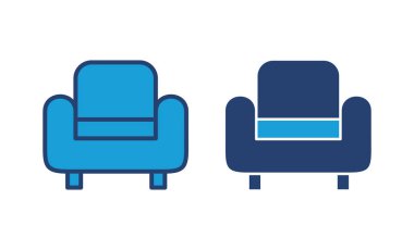 Koltuk simgesi vektörü. kanepe ikonu çizimi