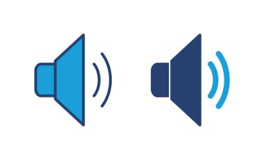 Sözcü simgesi vektörü. Hacim simgesi vektörü. Hoparlör ikon vektörü. ses sembolü