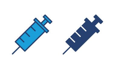 Şırınga ikon vektörü. enjeksiyon simgesi vektörü.