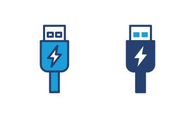 Usb simge vektörü. Flash disk simgesi vektörü