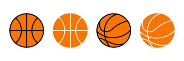 Basketbol ikonu vektörü. Basketbol ikonu. Basketbol logo vektör simgesi