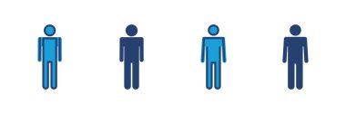 Erkek simgesi vektörü. Erkek ikon vektörü. insan sembolü