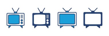 Televizyon ikonu vektörü. televizyon simgesi vektörü