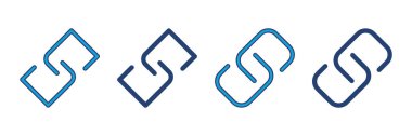 Bağlantı simgesi vektörü. Hiper bağlantı zinciri sembolü.