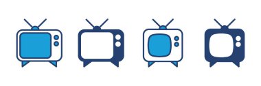 Televizyon ikonu vektörü. televizyon simgesi vektörü