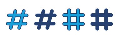 Etiket simgesi vektörü. hashtag sembolü