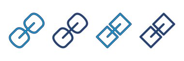Bağlantı simgesi vektörü. Hiper bağlantı zinciri sembolü.