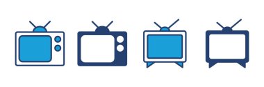 Televizyon ikonu vektörü. televizyon simgesi vektörü