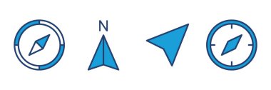 Pusula simgesi vektörü. ok pusula simgesi vektörü