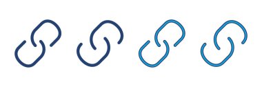 Bağlantı simgesi vektörü. Hiper bağlantı zinciri sembolü.