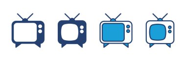 Televizyon ikonu vektörü. televizyon simgesi vektörü