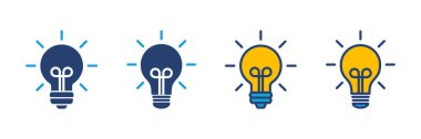 Lamba simgesi vektörü. Ampul simgesi vektörü. fikir sembolü.