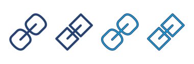Bağlantı simgesi vektörü. Hiper bağlantı zinciri sembolü.