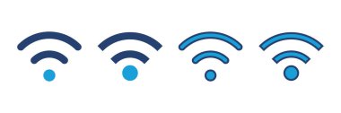 Wifi simge vektörü. Sinyal vektör simgesi. Kablosuz simge vektörü