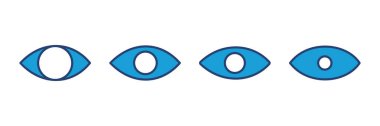Göz simgesi vektörü. Göz vektör simgesi. Bak ve Görüş simgesi. 